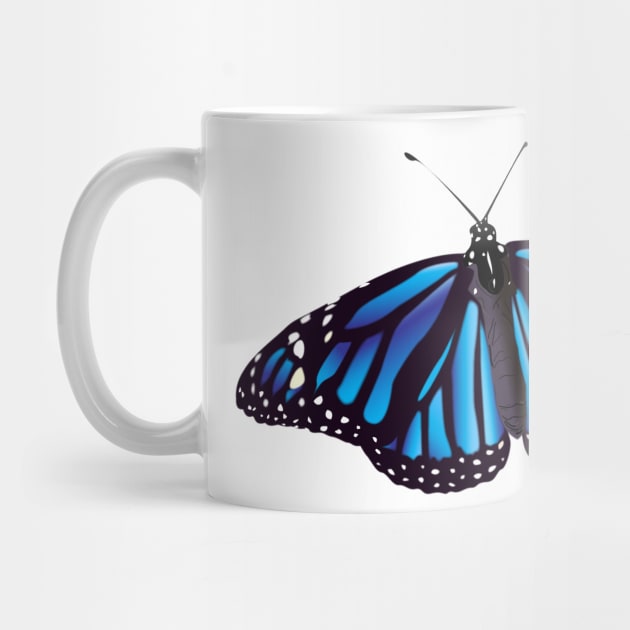 Blue Monarch Butterflies by TinaGraphics